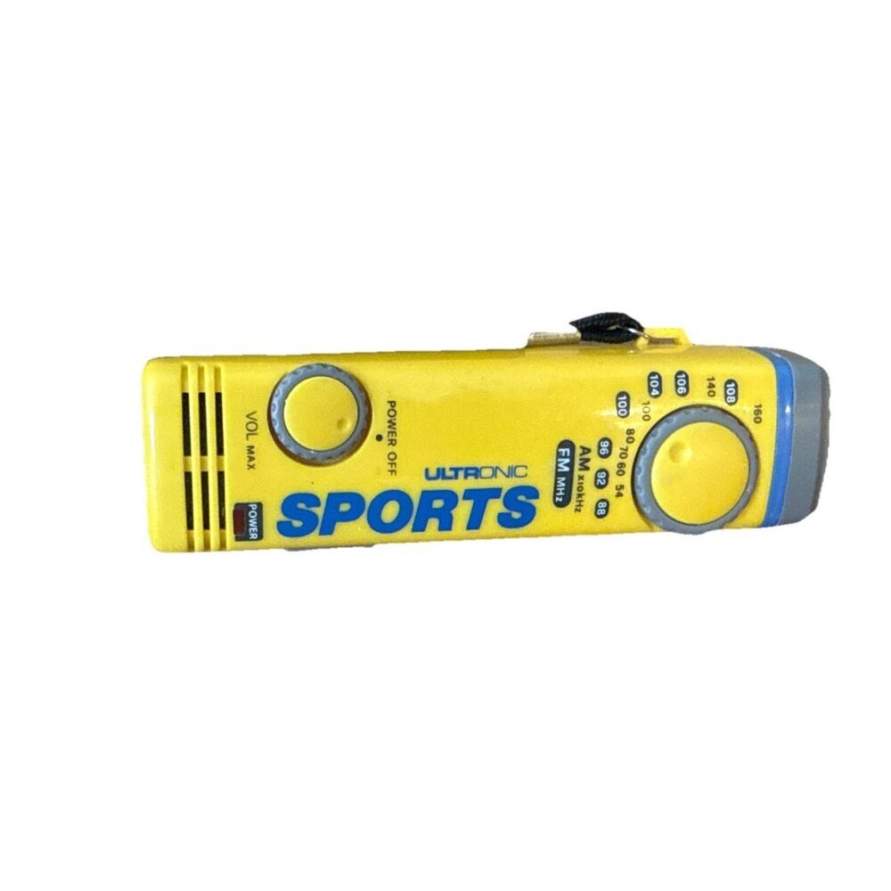 Vintage Ultrasonic Sports AM FM radio Handheld Travel AM FM Analog